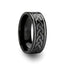 KILMORE Black Tungsten Carbide Ring with Celtic Pattern - 8mm - Larson Jewelers