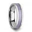 IRIS Beveled Tungsten Wedding Band With Purple Carbon Fiber Inlay - 4mm & 6mm - Larson Jewelers