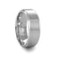 ORLOFF White Tungsten Ring with Raised Brush Finished Center - 6mm & 8mm - Larson Jewelers