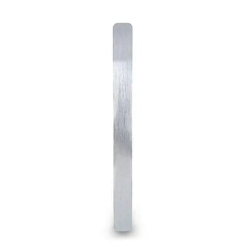 MAISIE Flat Style Womens White Tungsten Carbide Ring with Brushed Finish - 2mm - Larson Jewelers