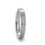 MARIE Ladies Flat Style White Tungsten Wedding Band with Brushed Finish - 4mm - 6mm - Larson Jewelers