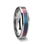 STINGRAY Tungsten Carbide Ring with Blue/Purple Color Changing Inlay - 4mm - 10mm - Larson Jewelers