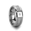 ROYCE Tungsten Wedding Band with White Carbon Fiber and White Diamond Setting - 8mm - Larson Jewelers