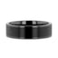 VULCAN Flat Black Tungsten Ring with Brushed Center & Polished Edges - 4mm - 12mm - Larson Jewelers