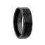 VULCAN Flat Black Tungsten Ring with Brushed Center & Polished Edges - 4mm - 12mm - Larson Jewelers