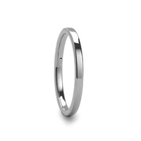 REGINA Wide Flat Style Womens Tungsten Ring - 2mm - Larson Jewelers