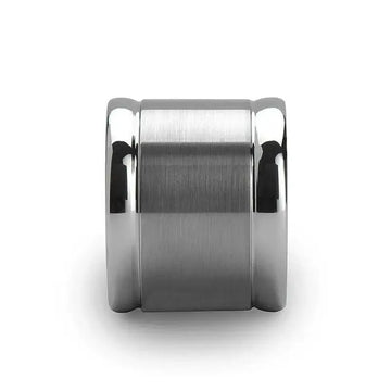 ALBUQUERQUE Flat Brushed Finish Center Tungsten Ring with Polished Edges - 20mm - Larson Jewelers
