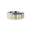 LEGIONAIRE Gold Inlaid Beveled Tungsten Ring - 6mm & 8mm - Larson Jewelers