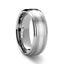 IMPERIAL Raised Brushed Finish Tungsten Carbide Ring with Platinum Inlay- 8 mm - Larson Jewelers