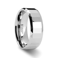 CHAMPAIGN Tungsten Carbide Ring with Rectangular Facets - 8 mm - Larson Jewelers