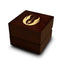 Star Wars Jedi Order Symbol Engraved Wood Ring Box Chocolate Dark Wood Personalized Wooden Wedding Ring Box - Larson Jewelers
