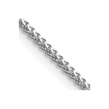14K White Gold 1mm Franco with Lobster Clasp Chain Necklace - Larson Jewelers