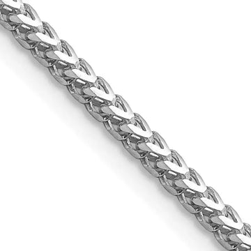 14K White Gold 2mm Franco with Lobster Clasp Chain Necklace - Larson Jewelers