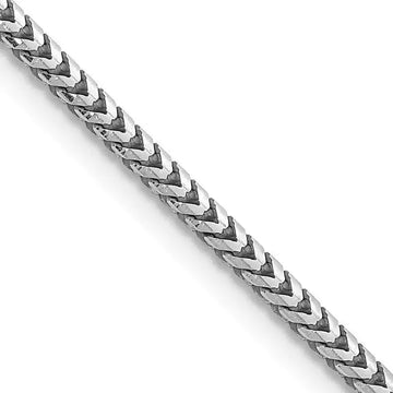 14K White Gold 2.5mm Franco with Lobster Clasp Chain Necklace - Larson Jewelers