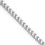 14K White Gold 3mm Franco with Fancy Lobster Clasp Chain Necklace