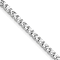 14K White Gold 26 inch 3mm Franco with Fancy Lobster Clasp Chain
