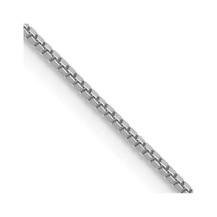 14K White Gold .7mm Box with Lobster Clasp Chain Necklace - Larson Jewelers