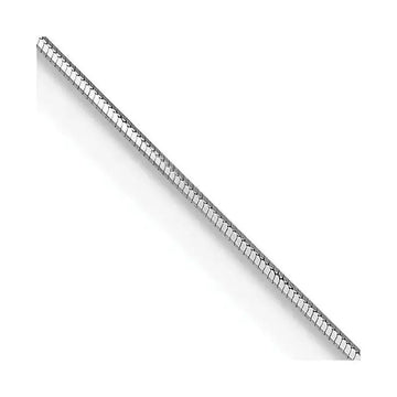 14K White Gold .5mm Octagonal Snake with Lobster Clasp Chain Necklace - Larson Jewelers