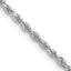 14K White Gold 2mm Diamond-cut Quadruple Rope Lobster Clasp Chain Necklace