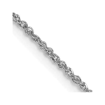 14K White Gold 1.1mm Ropa with Spring Ring Clasp Chain Necklace - Larson Jewelers
