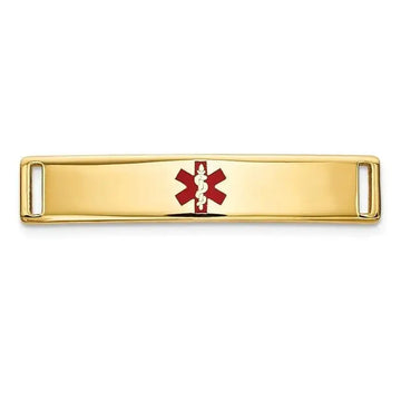 14K Epoxy Enameled Medical ID Ctr Plate # 816 - Larson Jewelers