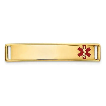 14K Epoxy Enameled Medical ID Off Ctr Plate # 816 - Larson Jewelers