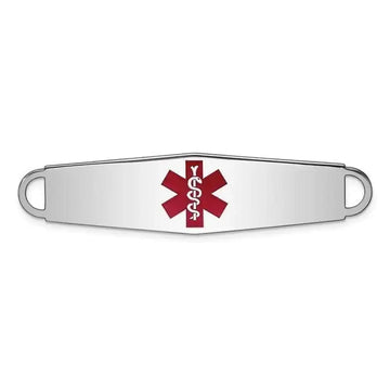 Sterling Silver Rhodium-plated Medical ID Plate - Larson Jewelers