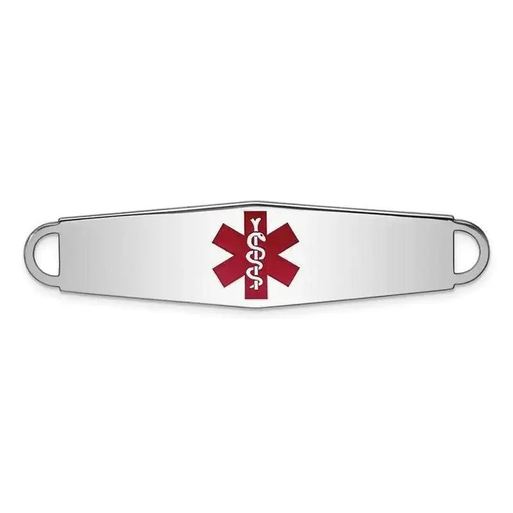 Sterling Silver Rhodium-plated Medical ID Plate - Larson Jewelers