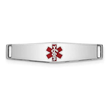 Sterling Silver Rhodium-plated Medical ID Plate - Larson Jewelers