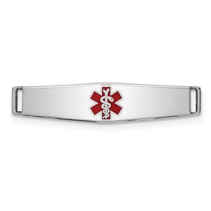 Sterling Silver Rhodium-plated Medical ID Plate - Larson Jewelers