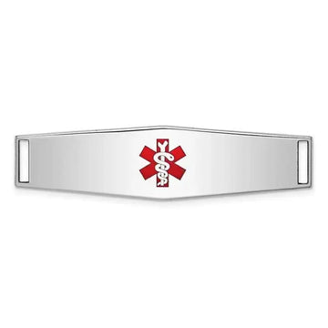Sterling Silver Rhodium-plated Medical ID Plate - Larson Jewelers