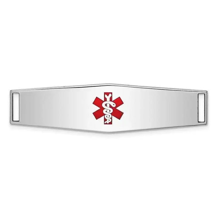 Sterling Silver Rhodium-plated Medical ID Plate - Larson Jewelers