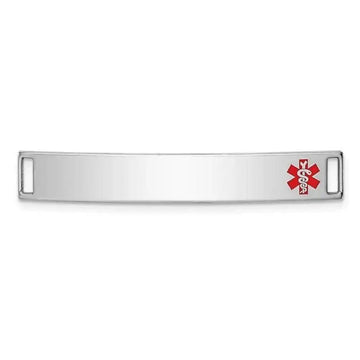 Sterling Silver Rhodium-plated Medical ID Plate - Larson Jewelers