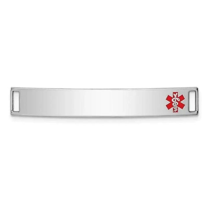 Sterling Silver Rhodium-plated Medical ID Plate - Larson Jewelers