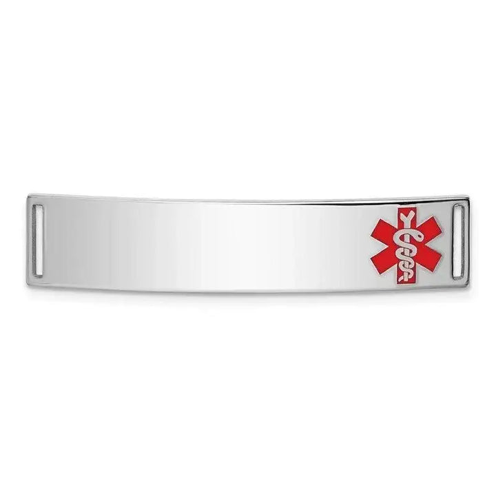 Sterling Silver Rhodium-plated Medical ID Plate - Larson Jewelers