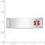Sterling Silver Rhodium-plated Medical ID Plate - Larson Jewelers
