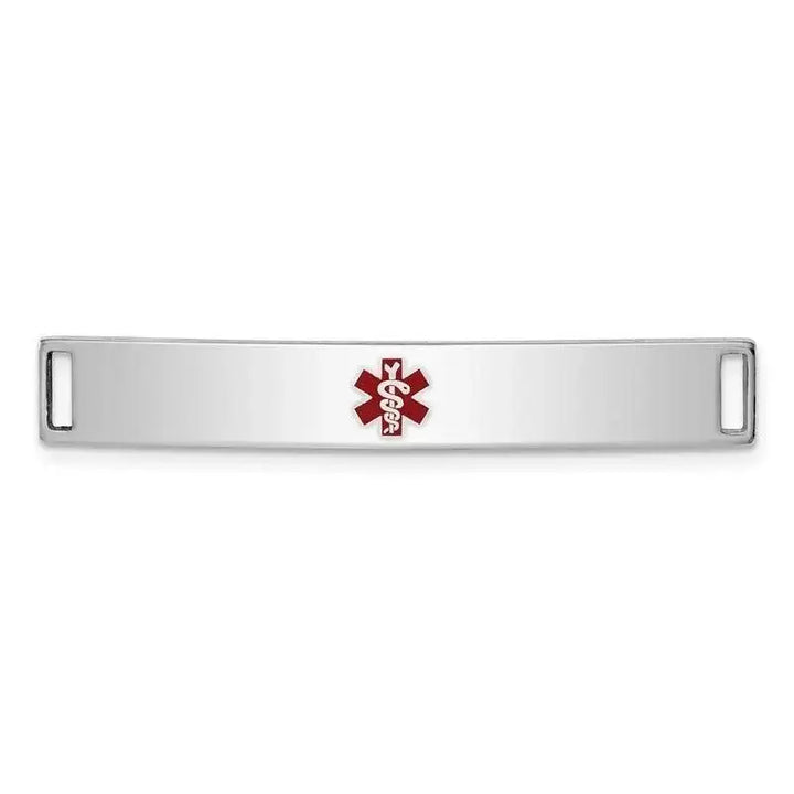 Sterling Silver Rhodium-plated Medical ID Plate - Larson Jewelers