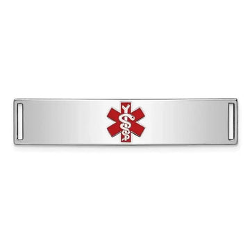 Sterling Silver Rhodium-plated Medical ID Plate - Larson Jewelers