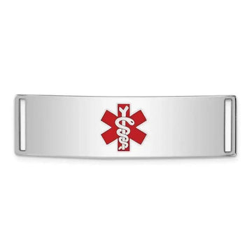 Sterling Silver Rhodium-plated Medical ID Plate - Larson Jewelers