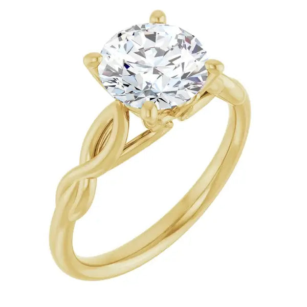 GRACE 18K Yellow Gold Round Solitaire Engagement Ring - Larson Jewelers