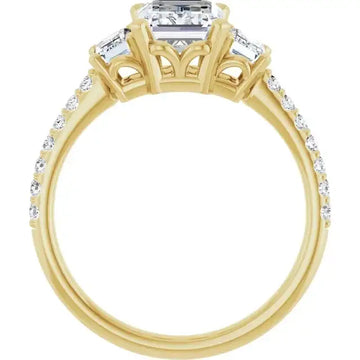 EMMA 14K Yellow Gold Emerald Cut Engagement Ring - Larson Jewelers