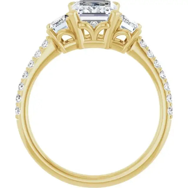 EMMA 14K Yellow Gold Emerald Cut Engagement Ring - Larson Jewelers