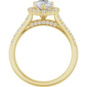 ANGEL 14K Yellow Gold Accented Pear Engagement Ring - Larson Jewelers