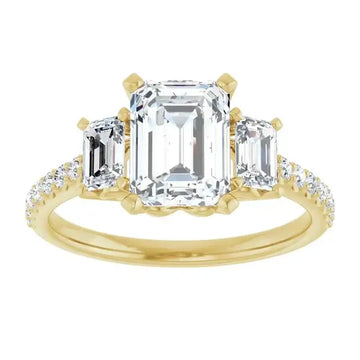 EMMA 14K Yellow Gold Emerald Cut Engagement Ring - Larson Jewelers
