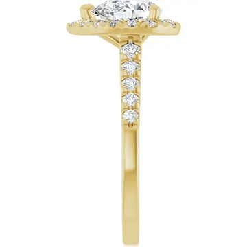 ANGEL 14K Yellow Gold Accented Pear Engagement Ring - Larson Jewelers
