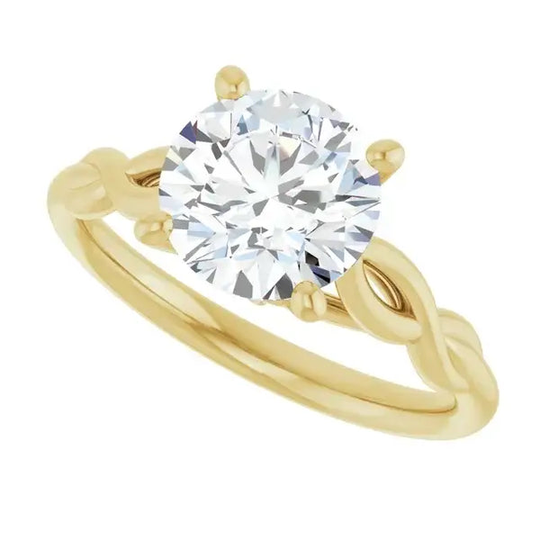 GRACE 18K Yellow Gold Round Solitaire Engagement Ring - Larson Jewelers