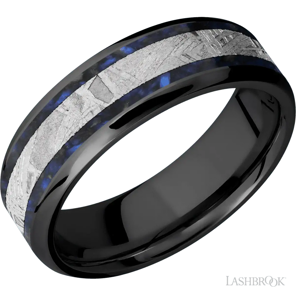 Zirconium with Polish, Polish Finish - 7MM - Larson Jewelers