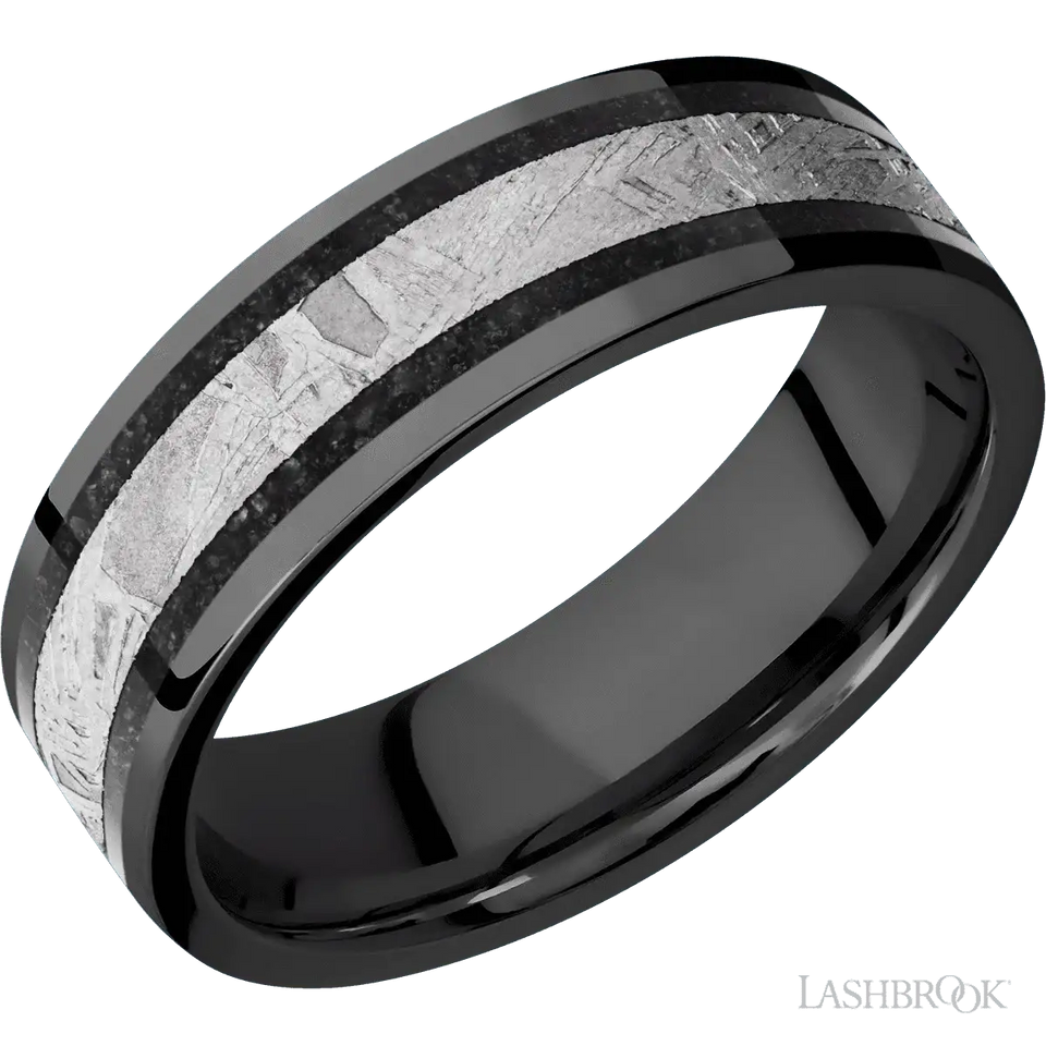 Zirconium with Polish Finish - 7MM - Larson Jewelers