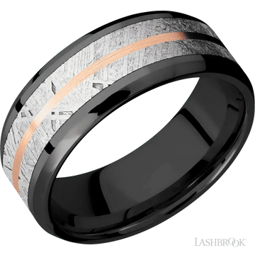 Zirconium with Polish Finish - 8MM - Larson Jewelers