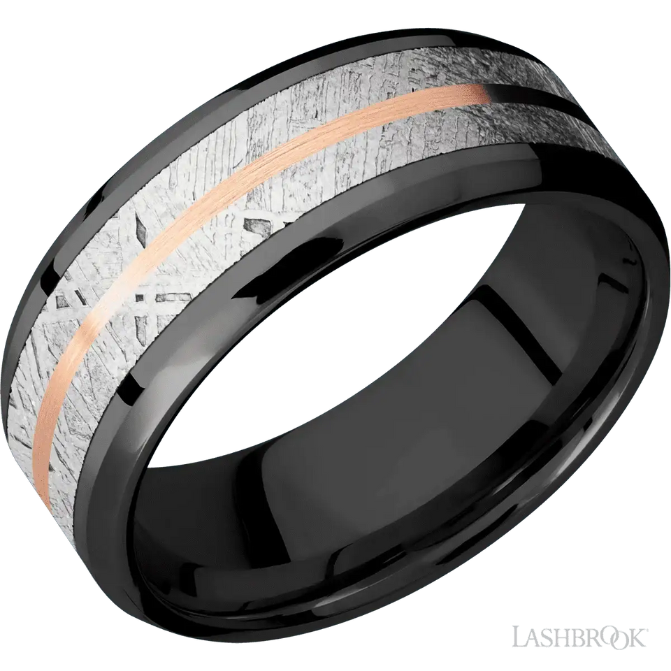 Zirconium with Polish Finish - 8MM - Larson Jewelers